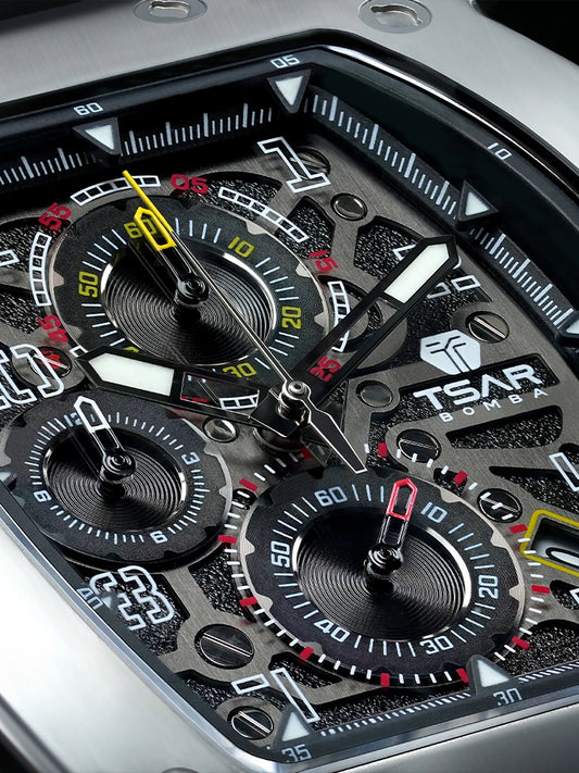 Montre Tonneau Luxe Homme – Acier Inoxydable Étanche