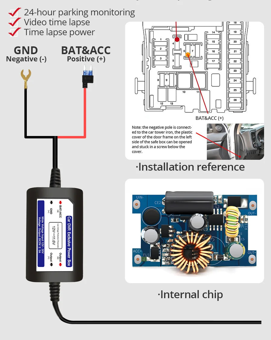 Dashcam, double caméra 1080P avant et intérieure, avec Vision nocturne IR, enregistrement en boucle, caméra DVR de voiture grand Angle.