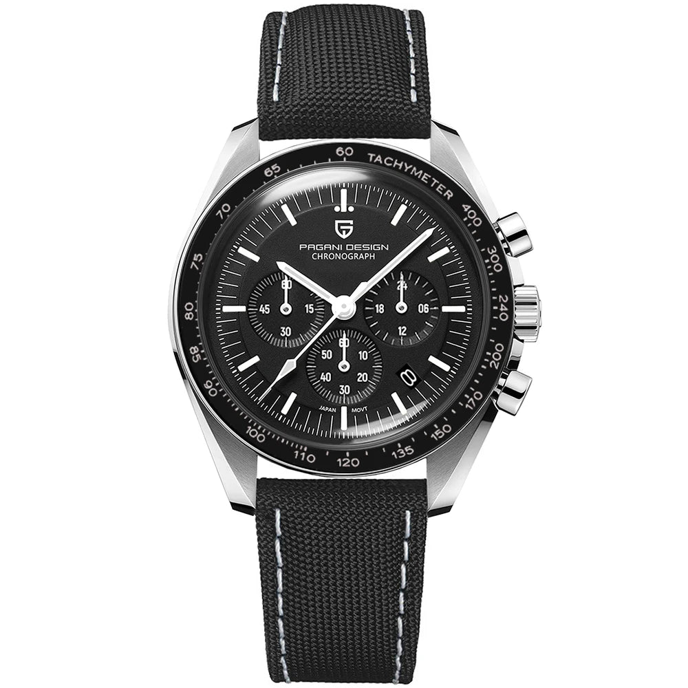 Montre Chronographe Homme Or – Quartz VK63, Verre Saphir Anti-Reflet