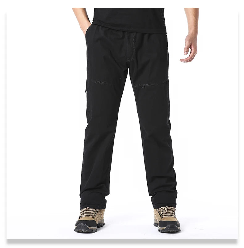 Pantalon Cargo Tactique Homme en Coton – Multi-Poches Outdoor & Travail