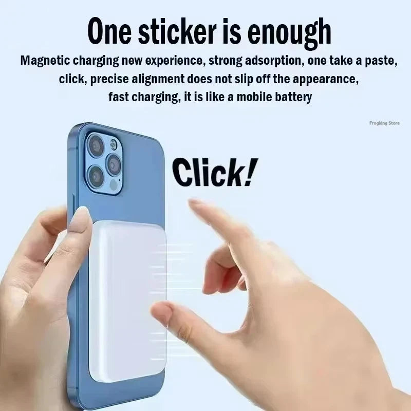 Batterie externe magnétique d'origine, chargeur sans fil portable à charge rapide pour iPhone et Magsafe.