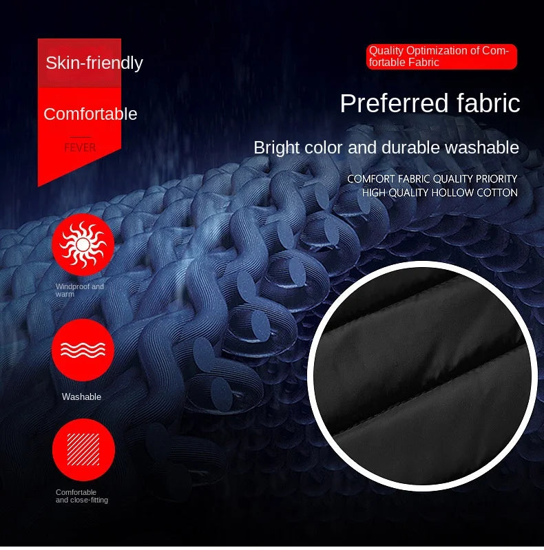 Gilet Chauffant Électrique 9 Zones – Veste Chauffante USB Unisexe pour Camping, Sport & Hiver