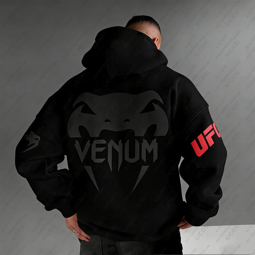 Sweat-Shirt / T-Shirt UFC & MMA Homme – Hoodie Sport Combat Boxe – Coupe Ample Casual en Coton