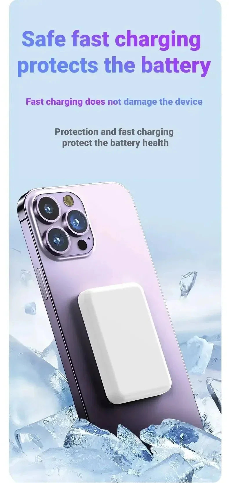 Batterie externe magnétique d'origine, chargeur sans fil portable à charge rapide pour iPhone et Magsafe.