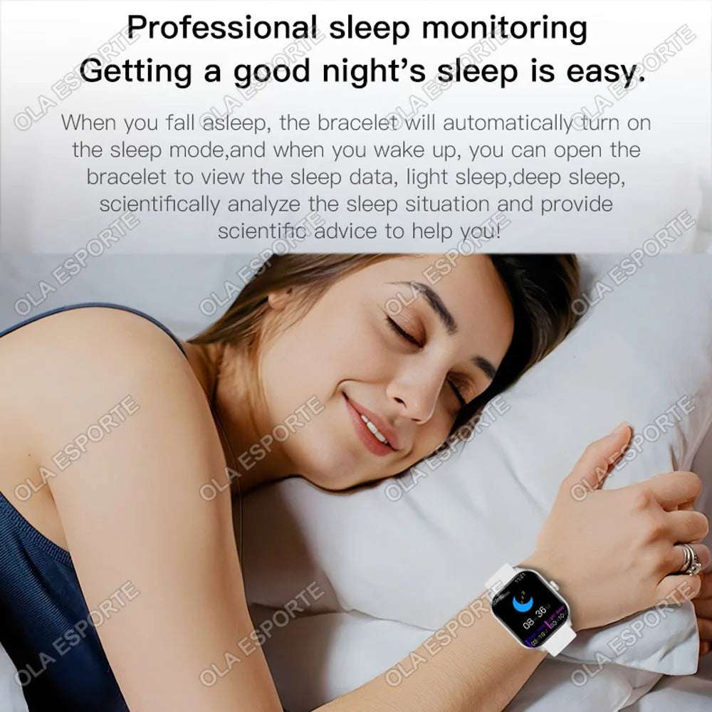 Montre Connectée Homme Femme – Smartwatch 2,01" HD, Bluetooth, Notifications, Musique et Mode Sport