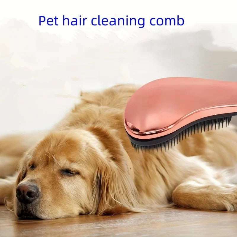 Brosse de toilettage pour animaux - Peigne de nettoyage spécifique pour chiens et chats - Peigne à pointe râteau pour l'épilation - Accessoires pour animaux
