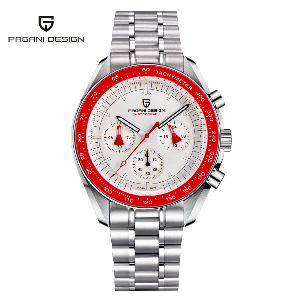 Montre Chronographe Homme Or – Quartz VK63, Verre Saphir Anti-Reflet