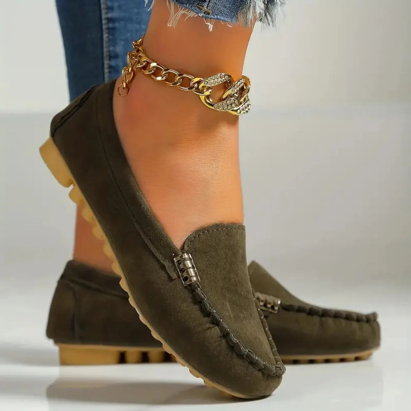 Chaussures décontractées pour femmes 2024 Nouveauté printemps-automne Mocassins plats Chaussures tendance pour femmes Chaussures plates en denim souple antidérapantes Zapatos De Mujer