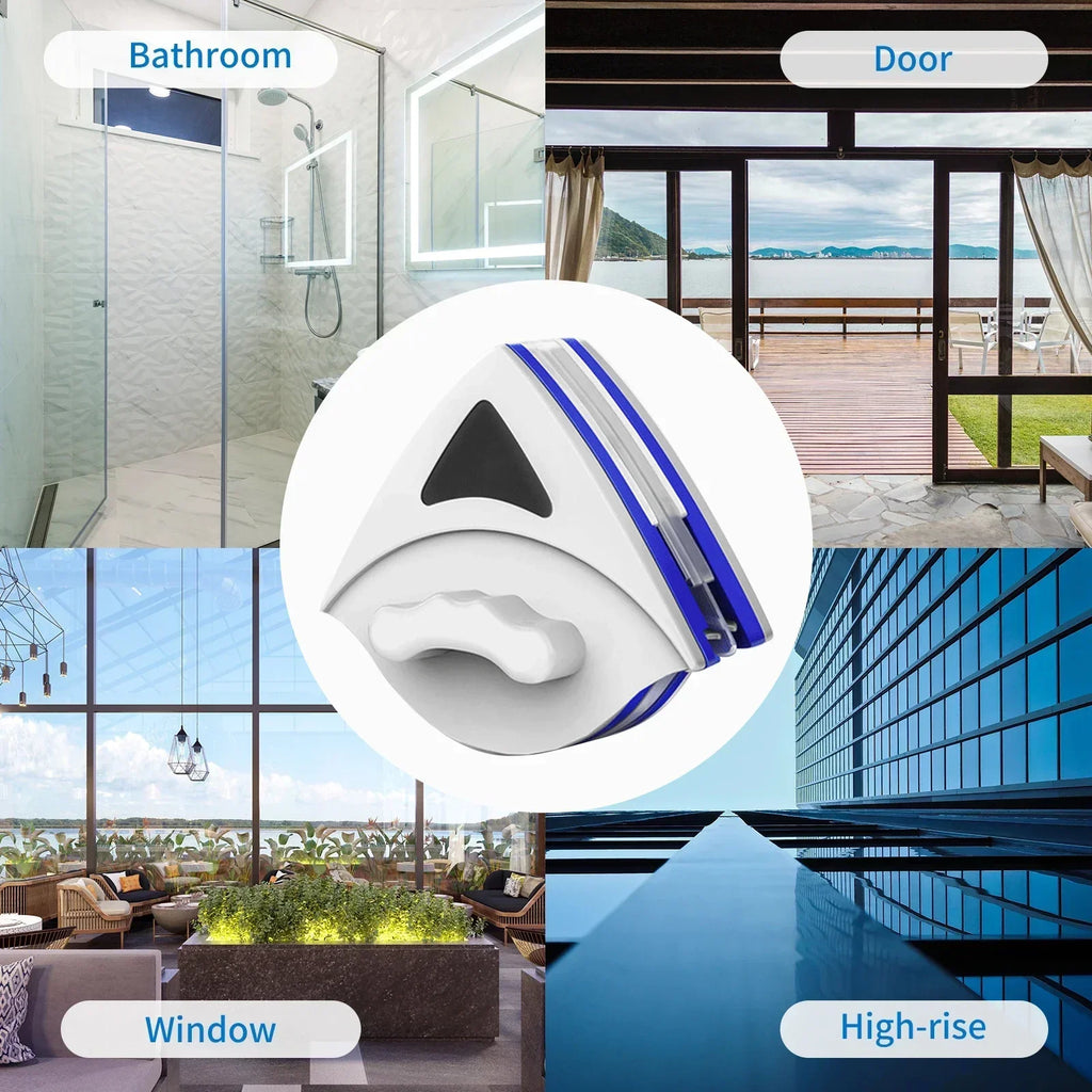 Outils de nettoyage magnétique pour vitres, lingettes double couche multifonctionnelles pour le nettoyage des vitres en hauteur, nettoyage automatique des canalisations