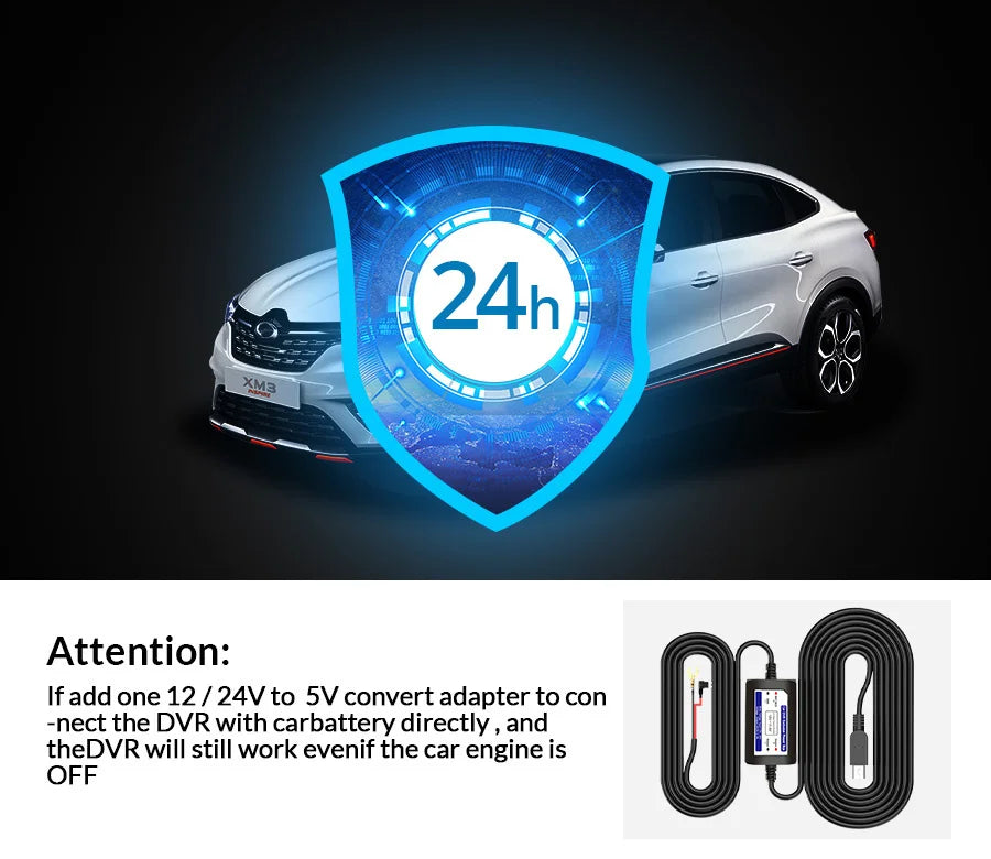 Dashcam, double caméra 1080P avant et intérieure, avec Vision nocturne IR, enregistrement en boucle, caméra DVR de voiture grand Angle.