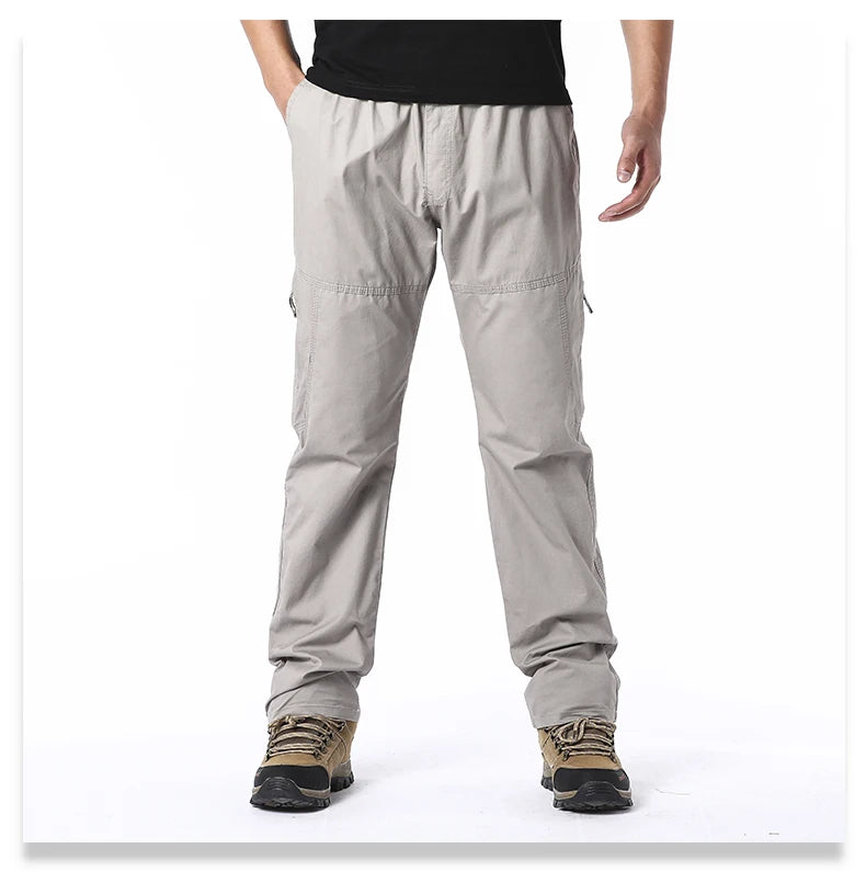 Pantalon Cargo Tactique Homme en Coton – Multi-Poches Outdoor & Travail