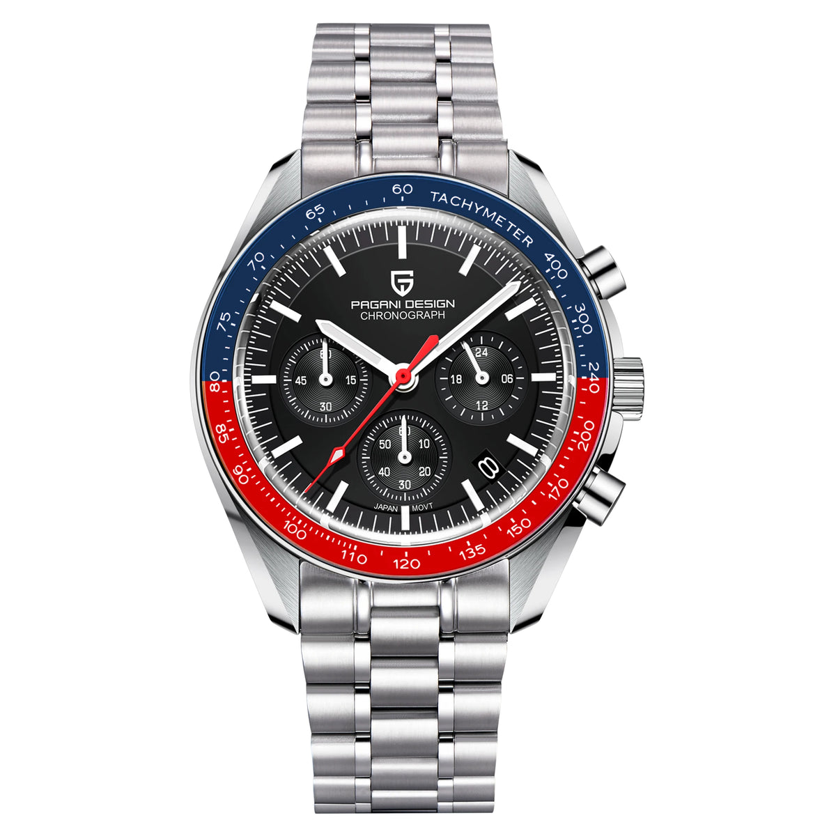 Montre Chronographe Homme Or – Quartz VK63, Verre Saphir Anti-Reflet