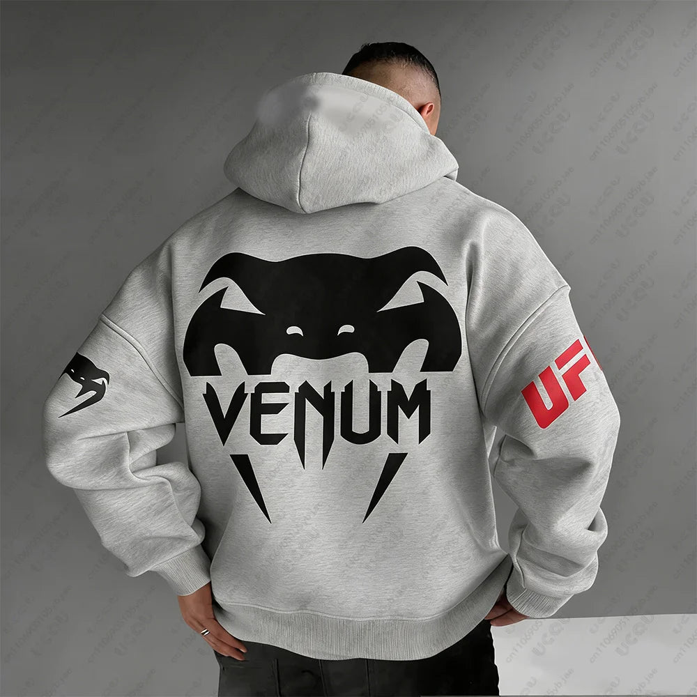 Sweat-Shirt / T-Shirt UFC & MMA Homme – Hoodie Sport Combat Boxe – Coupe Ample Casual en Coton