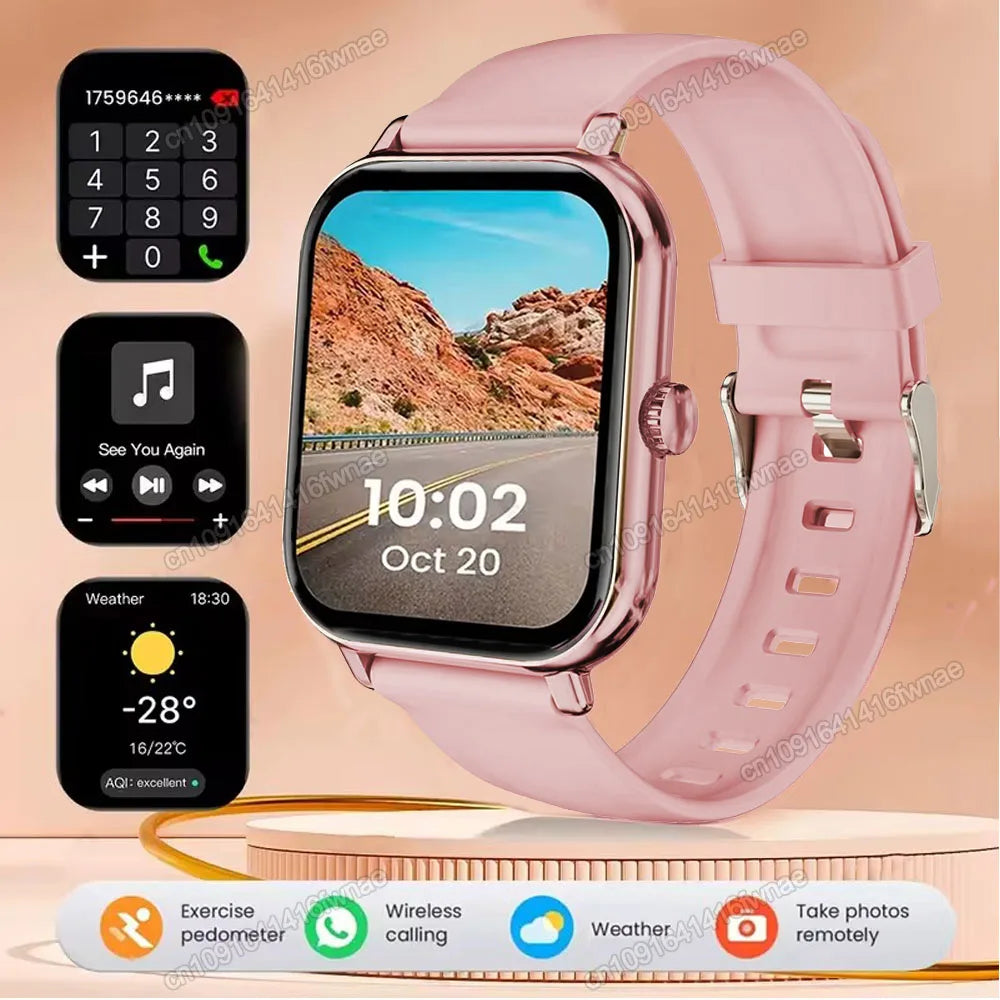 Montre Connectée Homme Femme – Smartwatch 2,01" HD, Bluetooth, Notifications, Musique et Mode Sport