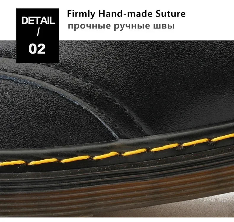 Chaussures homme tendance en cuir véritable, chaussures unisexes décontractées, mocassins plats respirants et antidérapants pour l'extérieur.