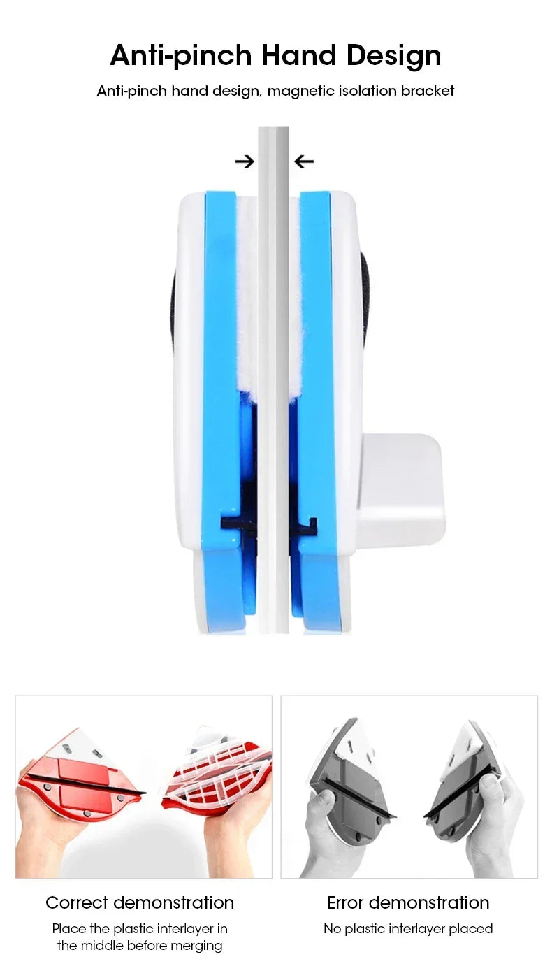 Outils de nettoyage magnétique pour vitres, lingettes double couche multifonctionnelles pour le nettoyage des vitres en hauteur, nettoyage automatique des canalisations