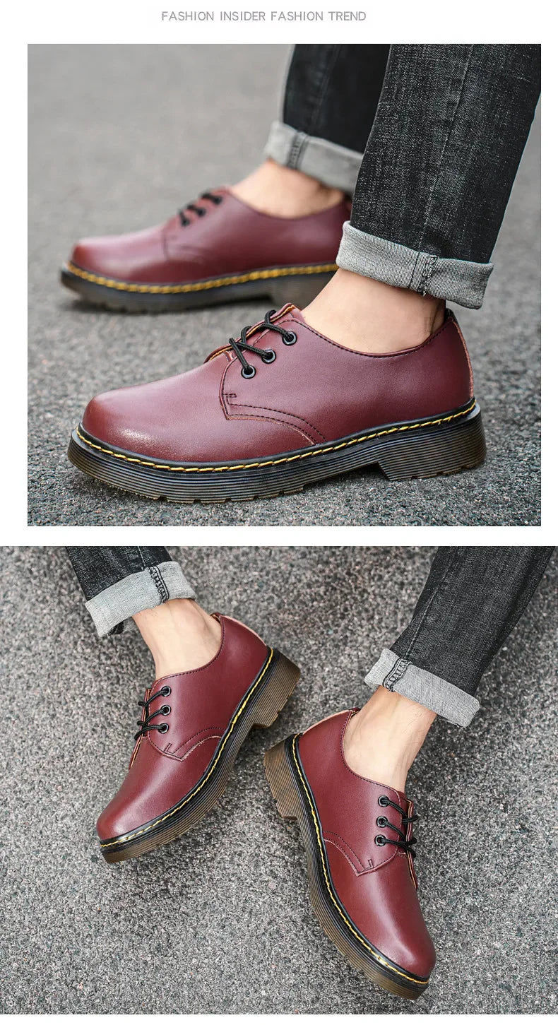 Chaussures homme tendance en cuir véritable, chaussures unisexes décontractées, mocassins plats respirants et antidérapants pour l'extérieur.