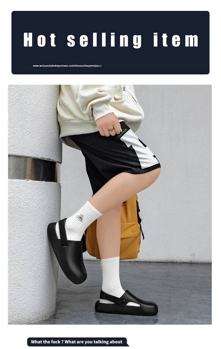 Sandales décontractées pour hommes, collection 2025, en EVA, antidérapantes, style mules, confortables et respirantes, idéales pour la maison.