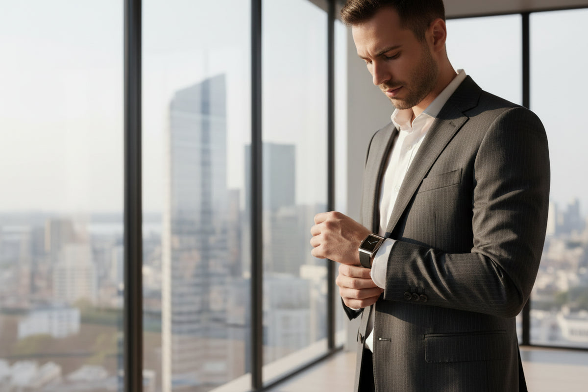 Montre Tonneau Luxe Homme – Acier Inoxydable Étanche