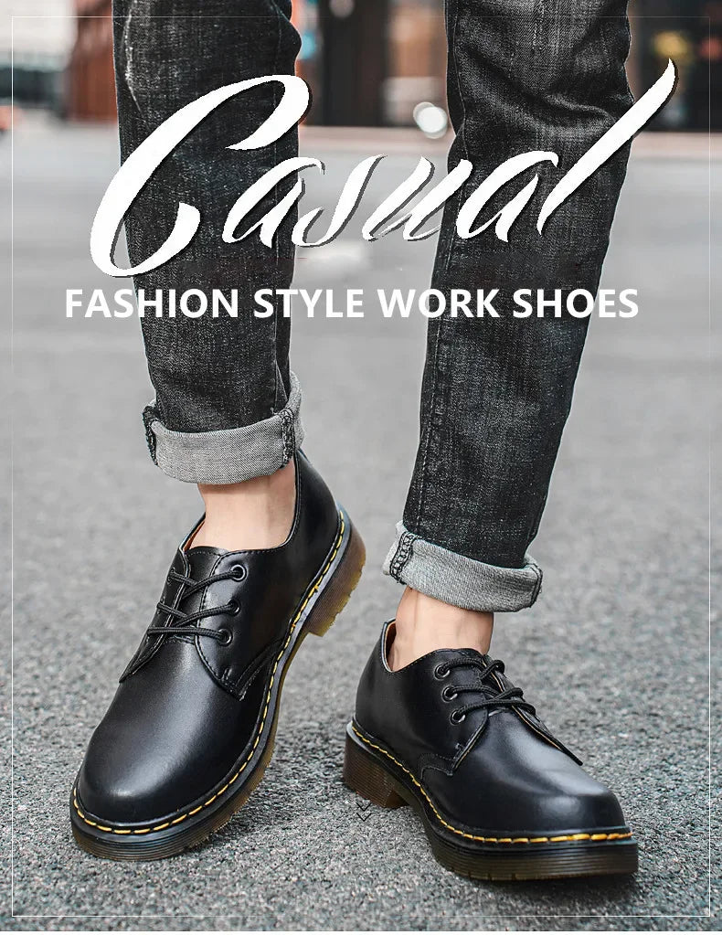 Chaussures homme tendance en cuir véritable, chaussures unisexes décontractées, mocassins plats respirants et antidérapants pour l'extérieur.
