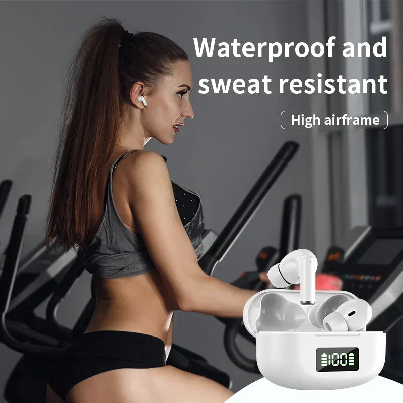 Nouveaux écouteurs Bluetooth TWS sans fil pour le sport, stéréo, intra-auriculaires, confortables et compatibles avec tous les smartphones.