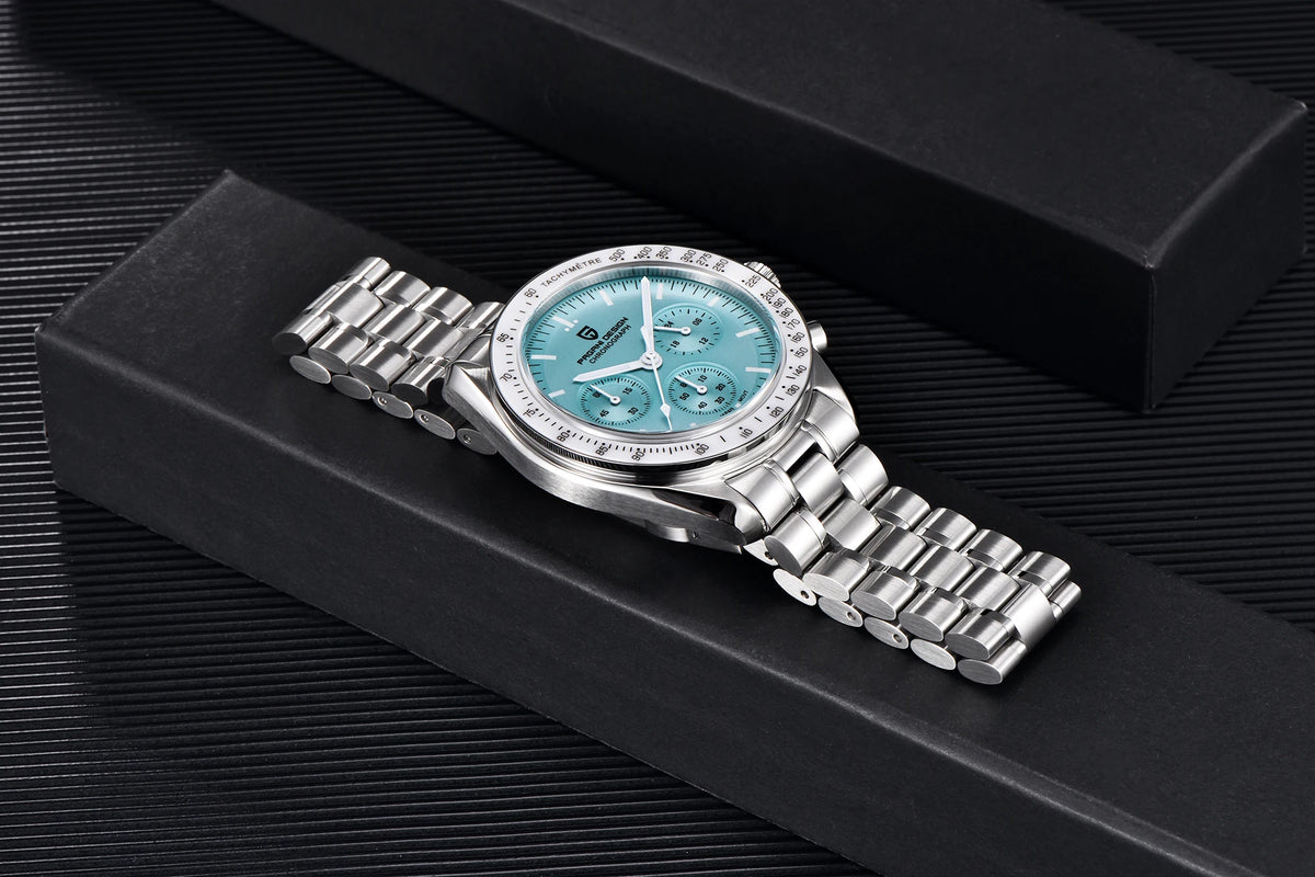 Montre Chronographe Homme Or – Quartz VK63, Verre Saphir Anti-Reflet