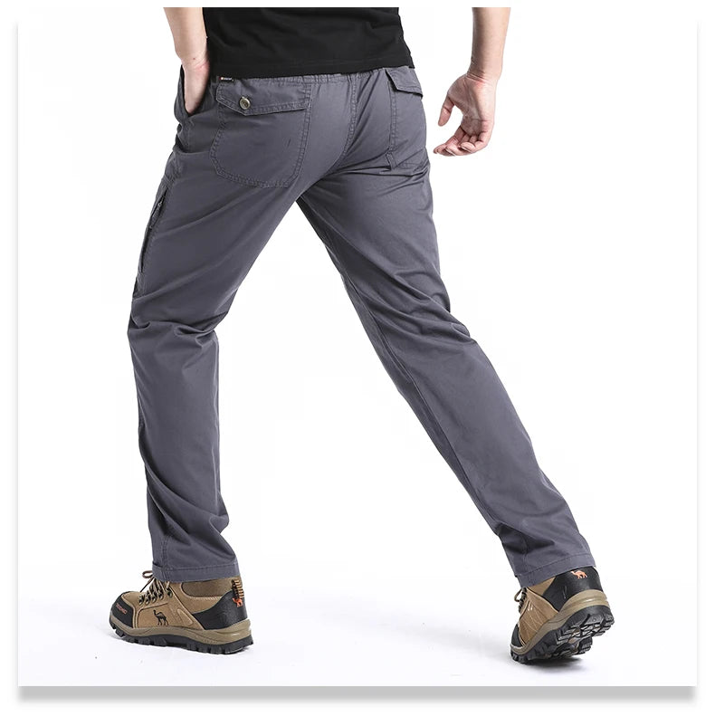 Pantalon Cargo Tactique Homme en Coton – Multi-Poches Outdoor & Travail