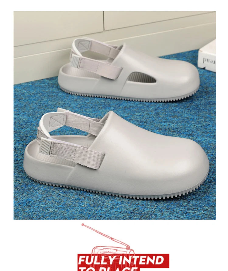 Sandales décontractées pour hommes, collection 2025, en EVA, antidérapantes, style mules, confortables et respirantes, idéales pour la maison.