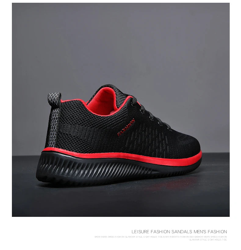 Chaussures de course et de marche pour hommes, en maille, style décontracté, respirantes, athlétiques et légères.