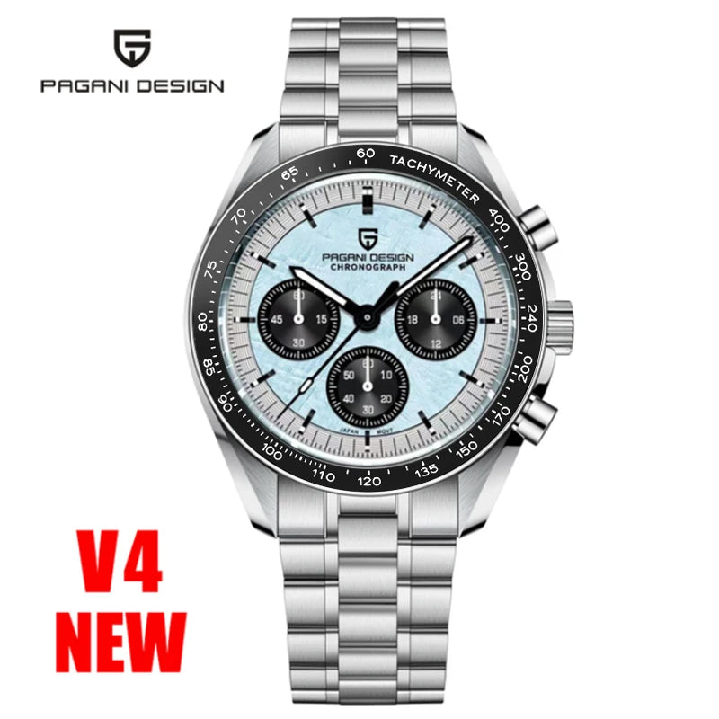 Montre Chronographe Homme Or – Quartz VK63, Verre Saphir Anti-Reflet
