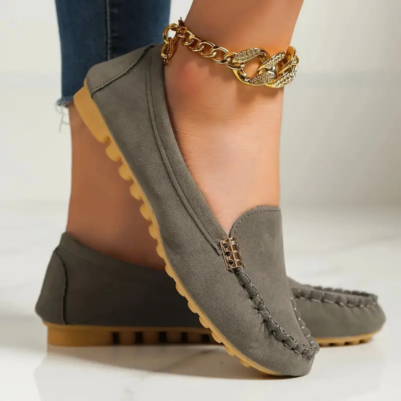 Chaussures décontractées pour femmes 2024 Nouveauté printemps-automne Mocassins plats Chaussures tendance pour femmes Chaussures plates en denim souple antidérapantes Zapatos De Mujer