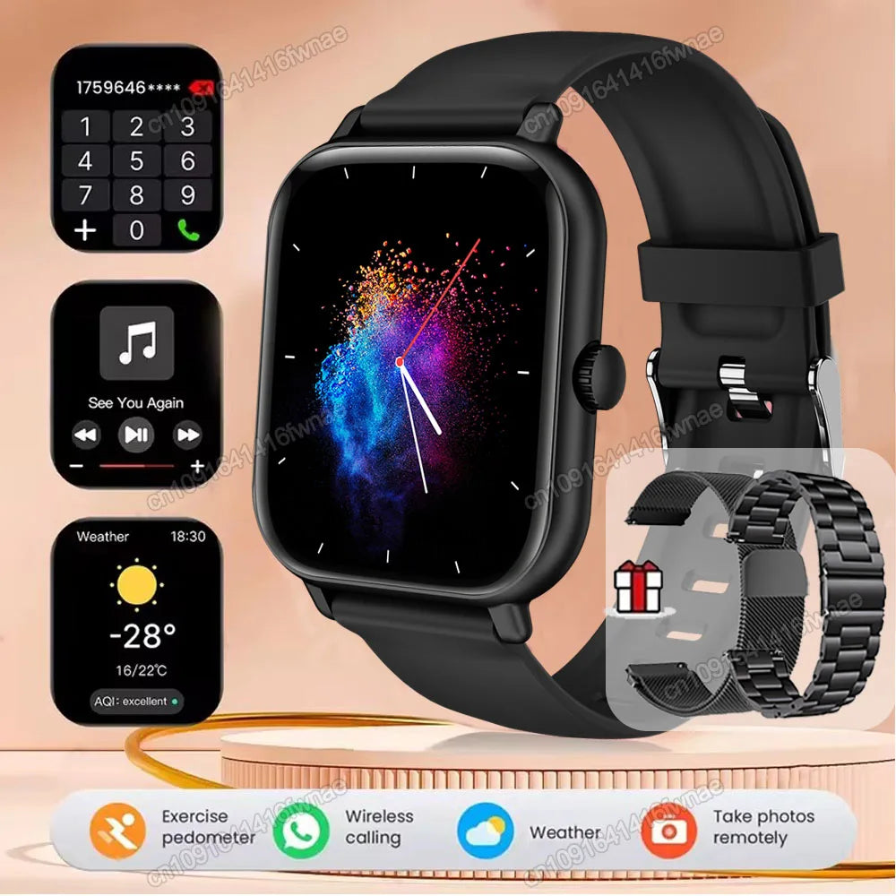 Montre Connectée Homme Femme – Smartwatch 2,01" HD, Bluetooth, Notifications, Musique et Mode Sport