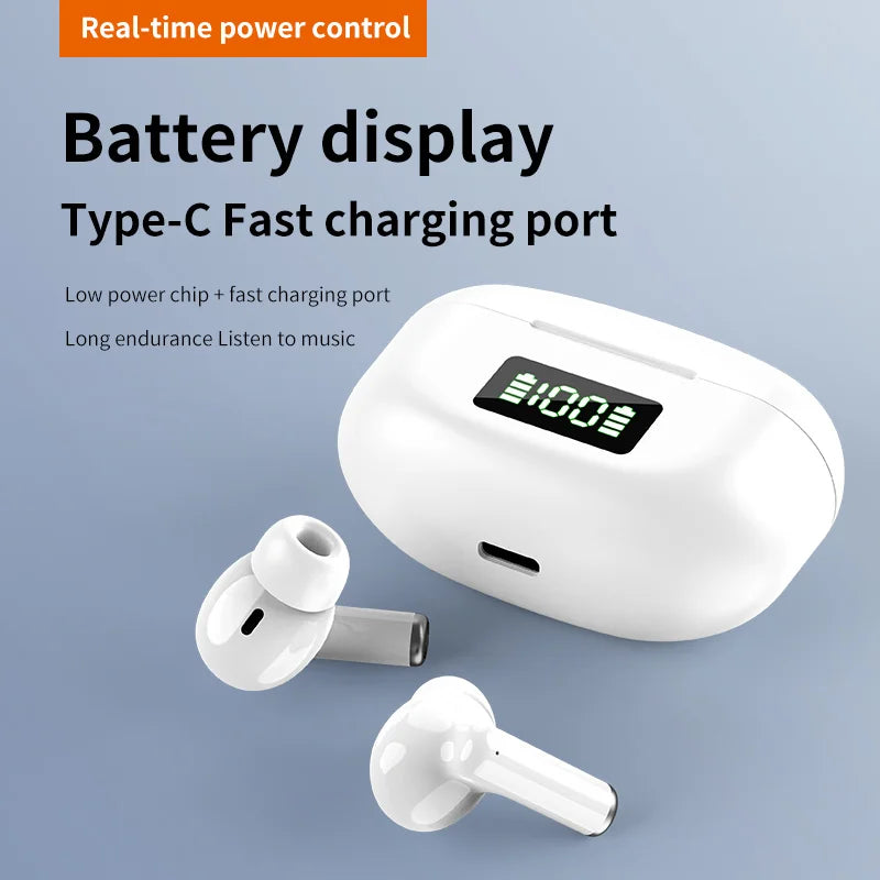 Nouveaux écouteurs Bluetooth TWS sans fil pour le sport, stéréo, intra-auriculaires, confortables et compatibles avec tous les smartphones.