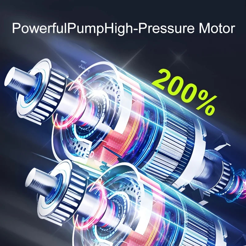 Compresseur d'air portable pour voiture, 3 fois plus rapide, 10,34 bars, sans fil, avec manomètre numérique, pour gonfler les pneus de voiture, moto et vélo.