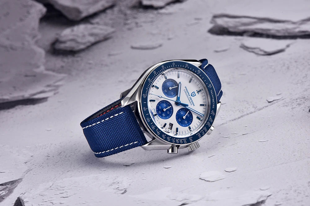 Montre Chronographe Homme Or – Quartz VK63, Verre Saphir Anti-Reflet