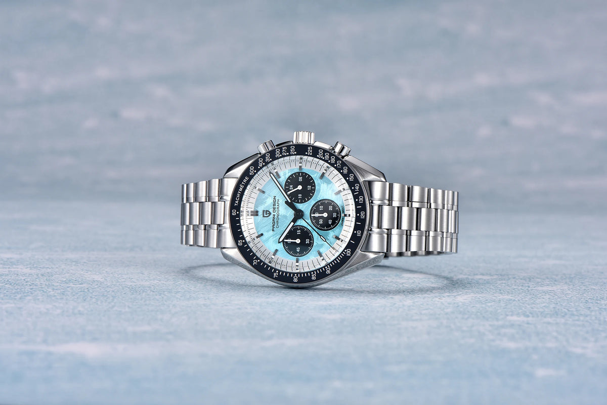 Montre Chronographe Homme Or – Quartz VK63, Verre Saphir Anti-Reflet