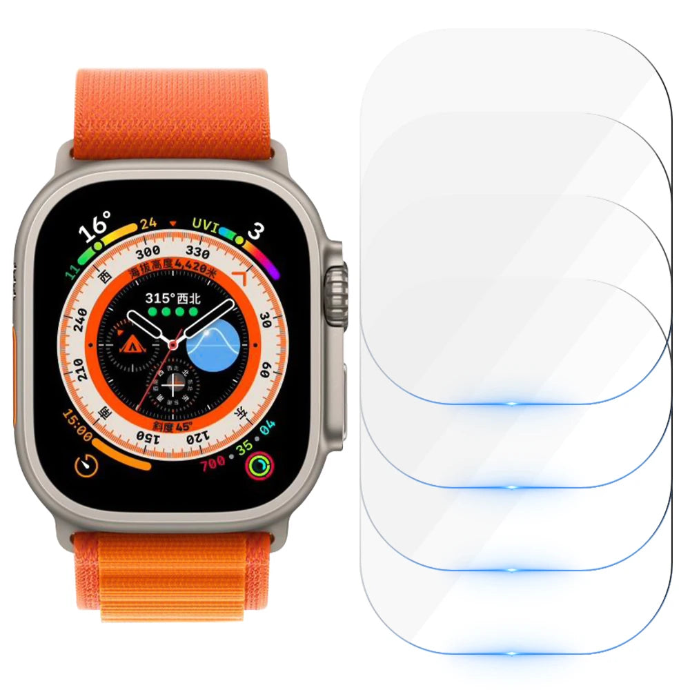 Verre trempé anti-rayures pour Apple Watch Ultra 49 mm (compatible avec la montre connectée Apple Watch Series Ultra 49 mm).
