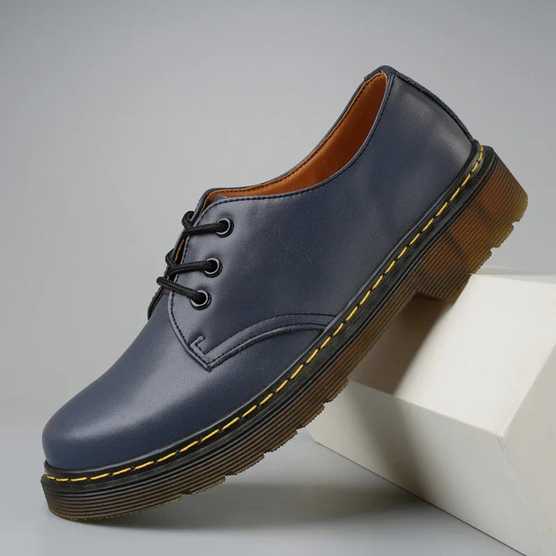Chaussures homme tendance en cuir véritable, chaussures unisexes décontractées, mocassins plats respirants et antidérapants pour l'extérieur.