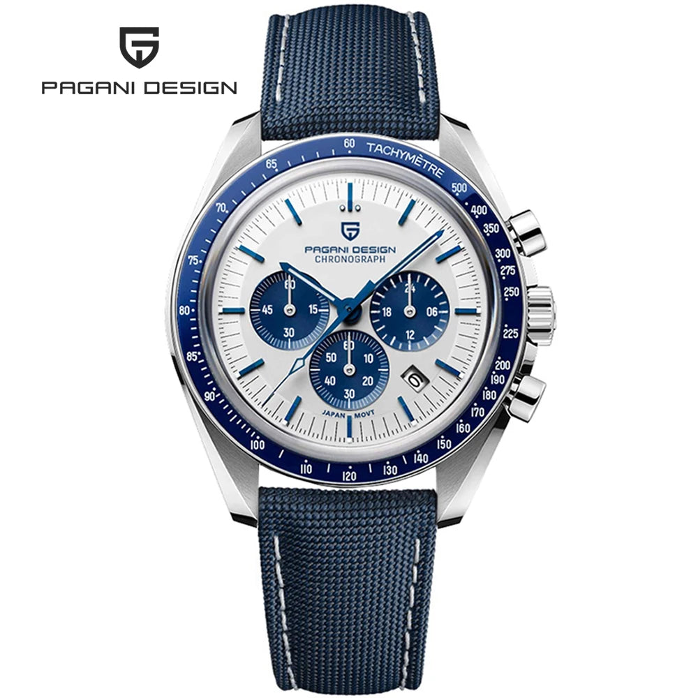 Montre Chronographe Homme Or – Quartz VK63, Verre Saphir Anti-Reflet