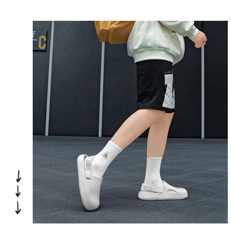 Sandales décontractées pour hommes, collection 2025, en EVA, antidérapantes, style mules, confortables et respirantes, idéales pour la maison.