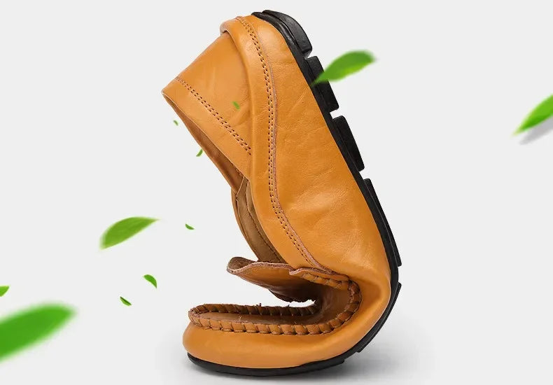 Chaussures homme décontractées en cuir véritable, mocassins, chaussures bateau de créateur, haute qualité, pointures 37 à 47.