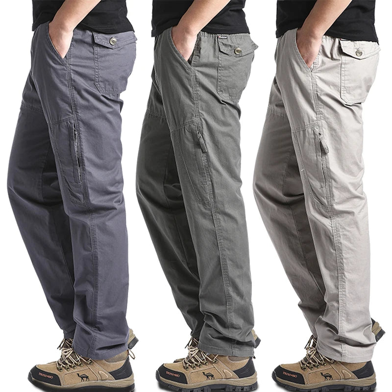Pantalon Cargo Tactique Homme en Coton – Multi-Poches Outdoor & Travail