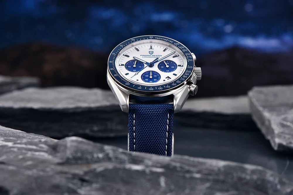 Montre Chronographe Homme Or – Quartz VK63, Verre Saphir Anti-Reflet