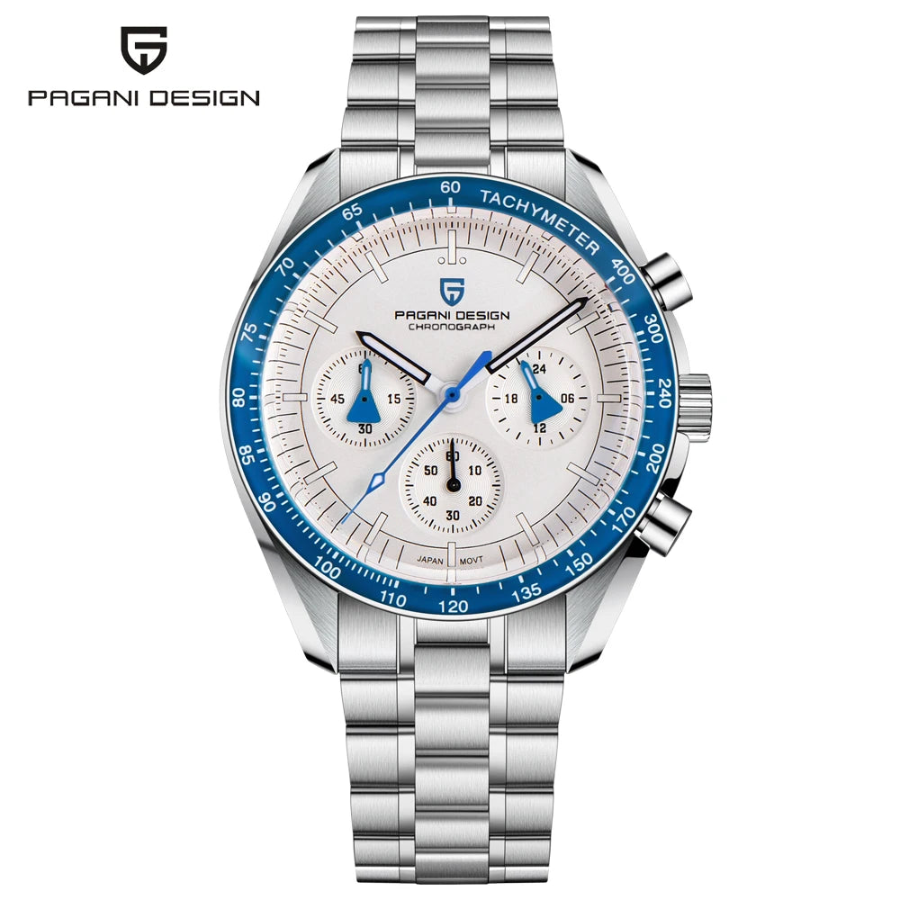 Montre Chronographe Homme Or – Quartz VK63, Verre Saphir Anti-Reflet