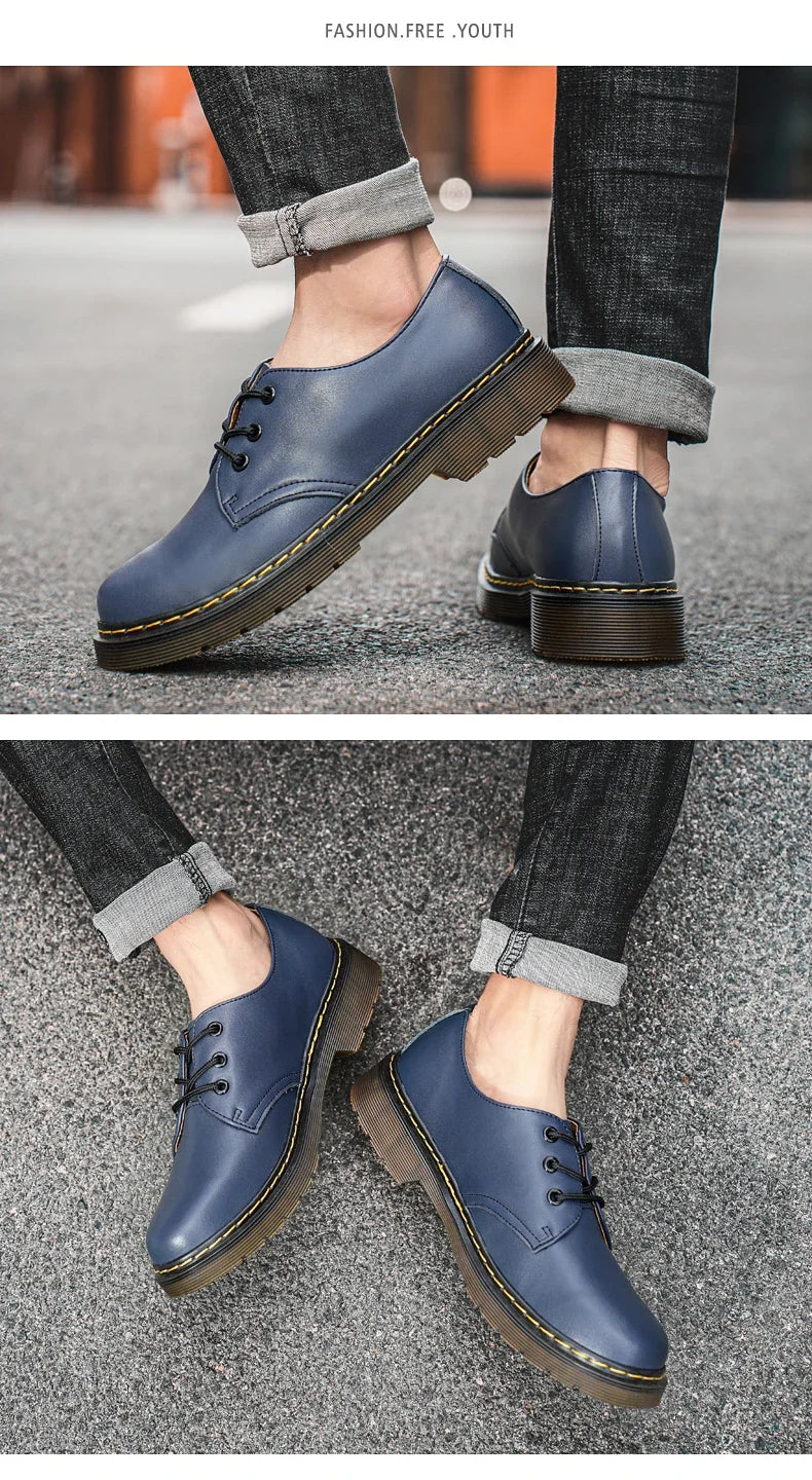 Chaussures homme tendance en cuir véritable, chaussures unisexes décontractées, mocassins plats respirants et antidérapants pour l'extérieur.