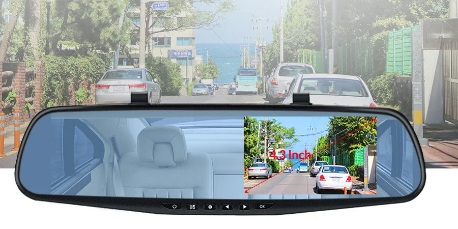 Dashcam, double caméra 1080P avant et intérieure, avec Vision nocturne IR, enregistrement en boucle, caméra DVR de voiture grand Angle.