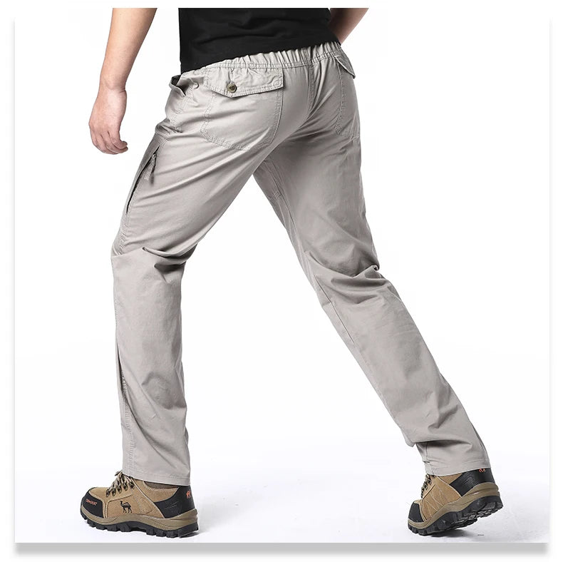 Pantalon Cargo Tactique Homme en Coton – Multi-Poches Outdoor & Travail