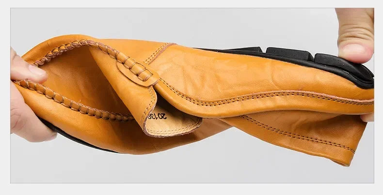 Chaussures homme décontractées en cuir véritable, mocassins, chaussures bateau de créateur, haute qualité, pointures 37 à 47.