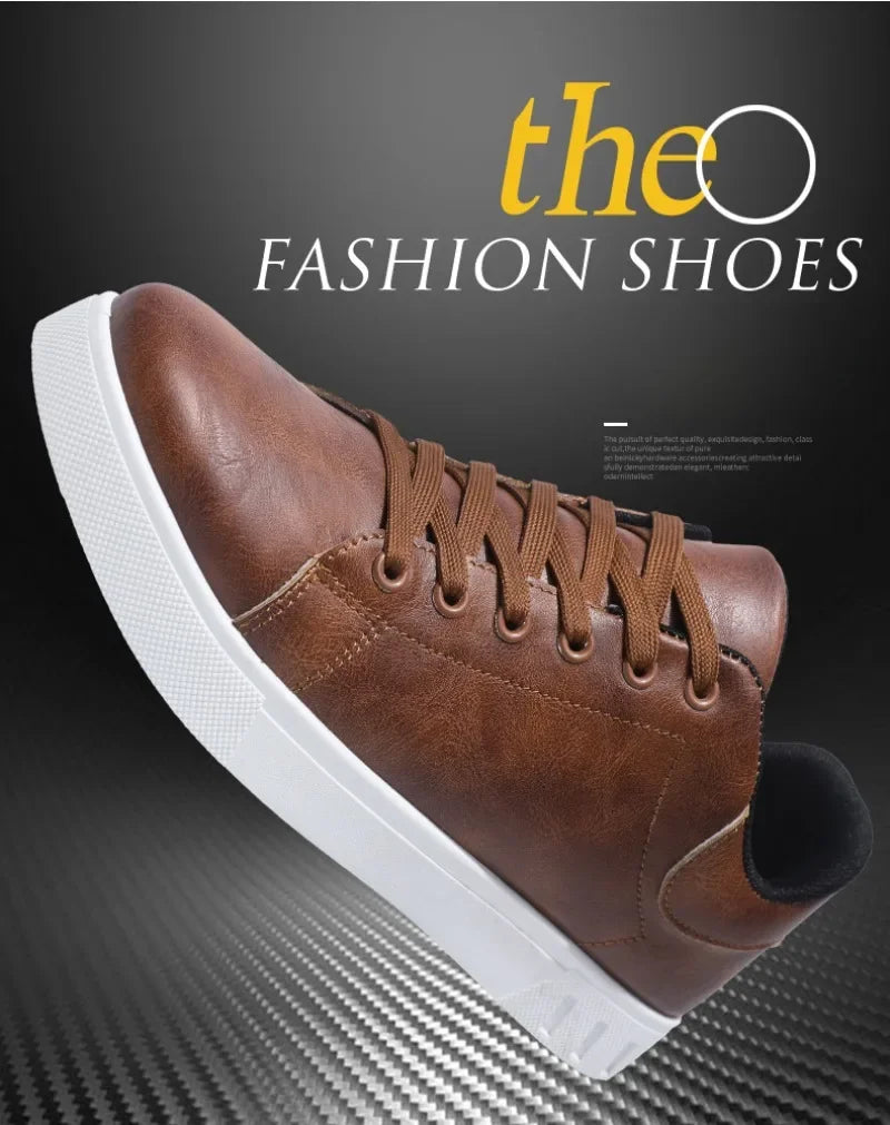 Chaussures décontractées, mocassins, baskets en cuir britannique, chaussures plates, chaussures classiques en cuir pour hommes, nouveautés printemps-été, chaussures tendance à plateforme polyvalentes