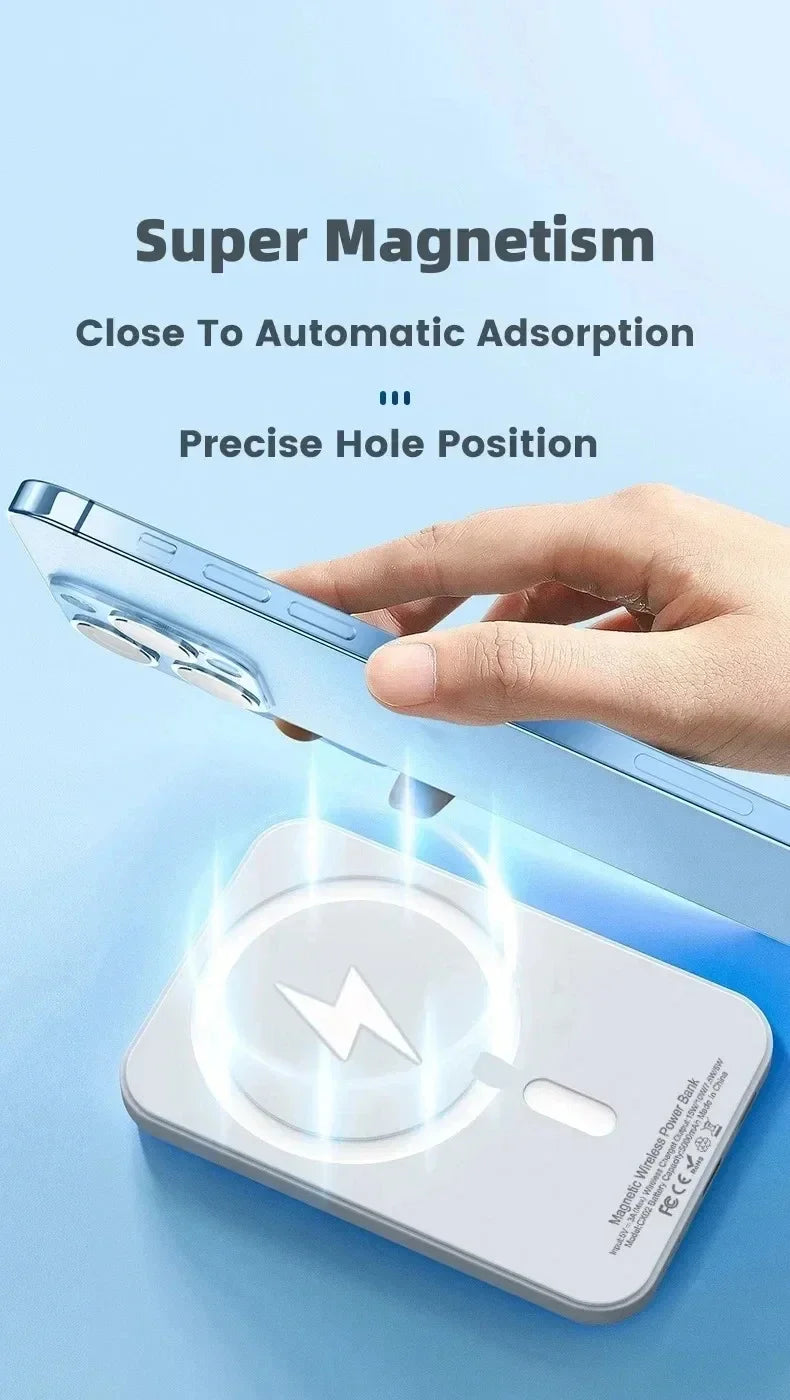 Batterie externe magnétique d'origine, chargeur sans fil portable à charge rapide pour iPhone et Magsafe.
